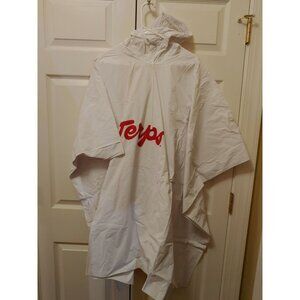 Men Women Unisex White Red University of Maryland Terps Rain Poncho One Size